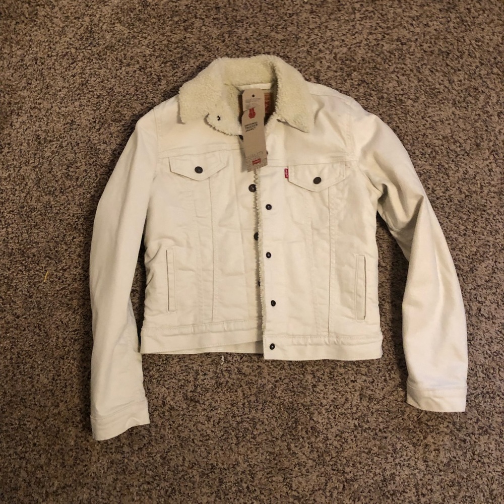 Levi’s White Jean Sherpa Jacket